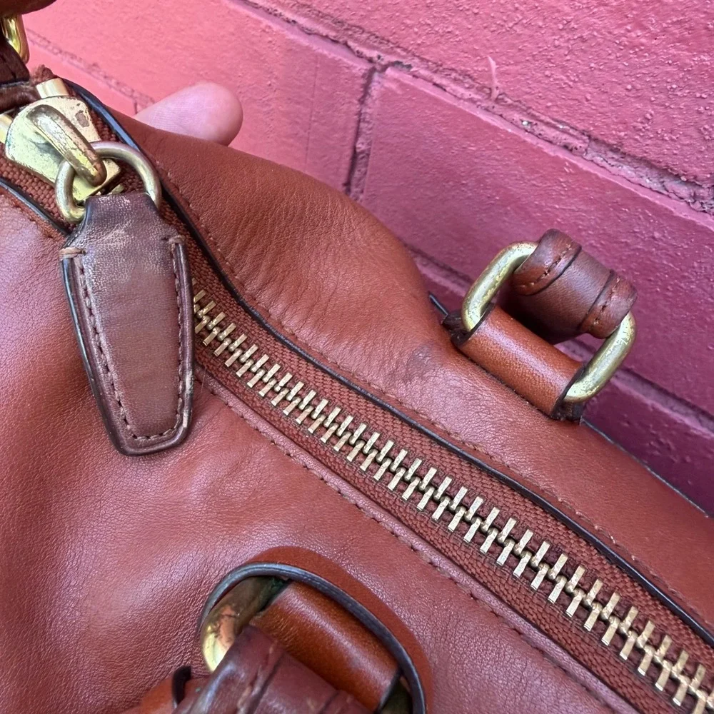 Vtg Coach Legacy Candace Carryall Tanned Leather Large Size Tote Satchel Handbag